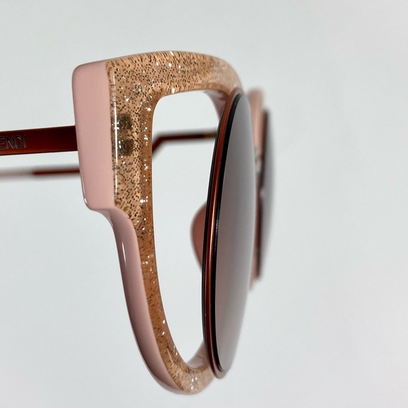 NWT Fendi FF 0137/S 0NUG Orange/Pink Glitter Cat Eye Sunglasses main image 9